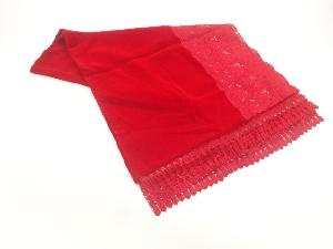 ビロードレース花模様ショール